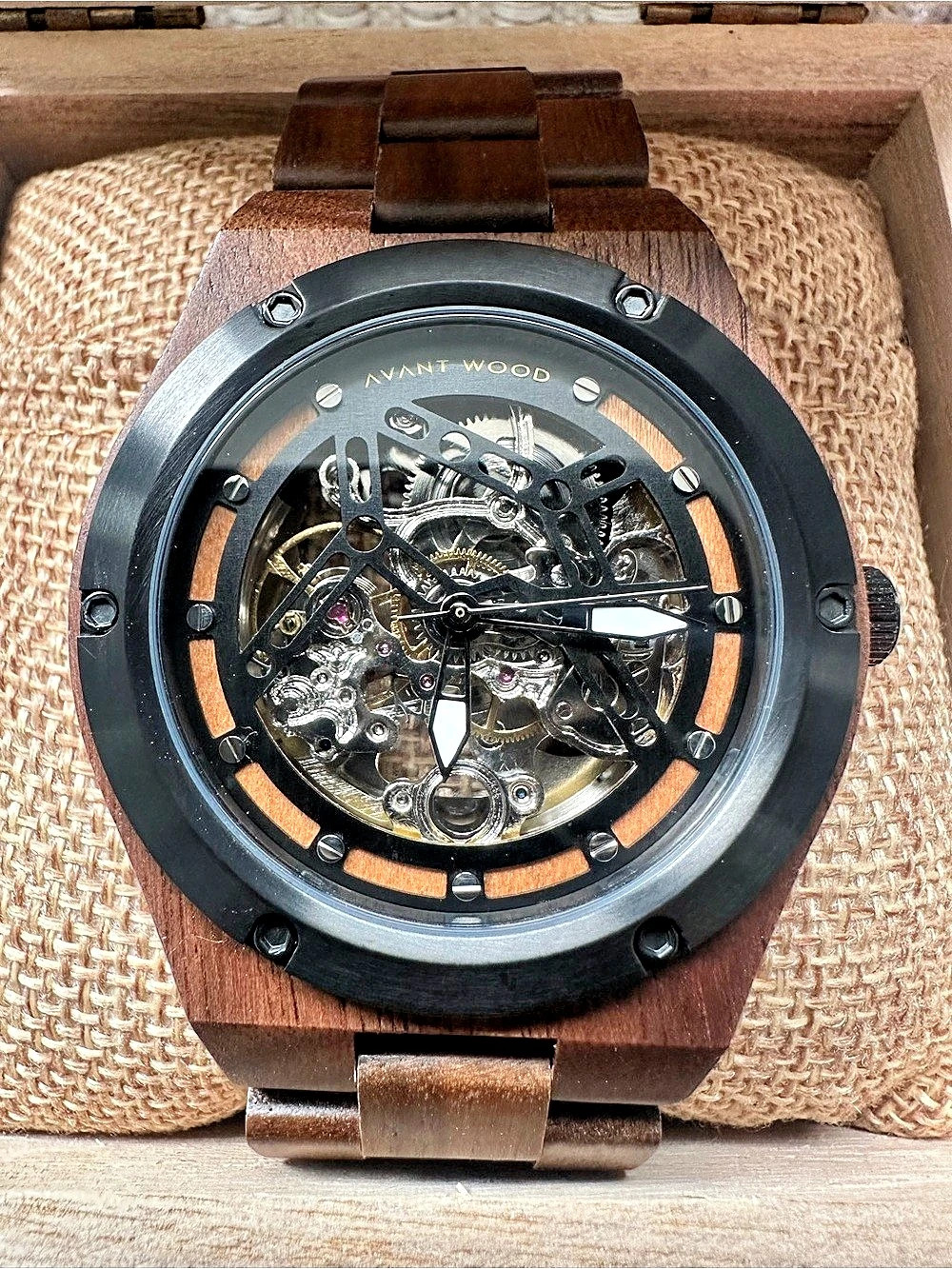 Avant Wood Automatic Skeleton Watch-45mm